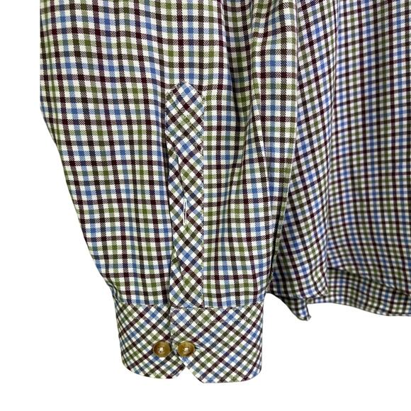 Barbour Button Down Shirt Mens L Multi-color Gingham Comfort Fit Classic Preppy - Picture 6 of 9